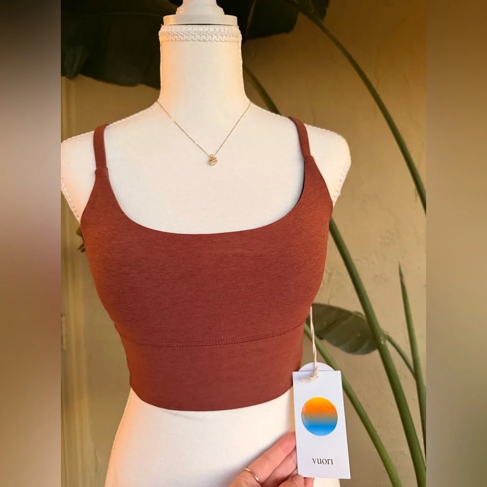 Vuori Women's Crossback Bralette in Rust